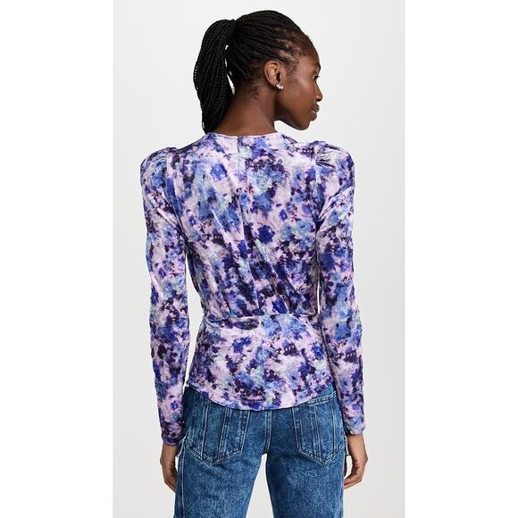 ISABEL MARANT NWT $850 Gudellia Mid Weight Stretch Velvet Top Size 36 (US 2) - Picture 2 of 10